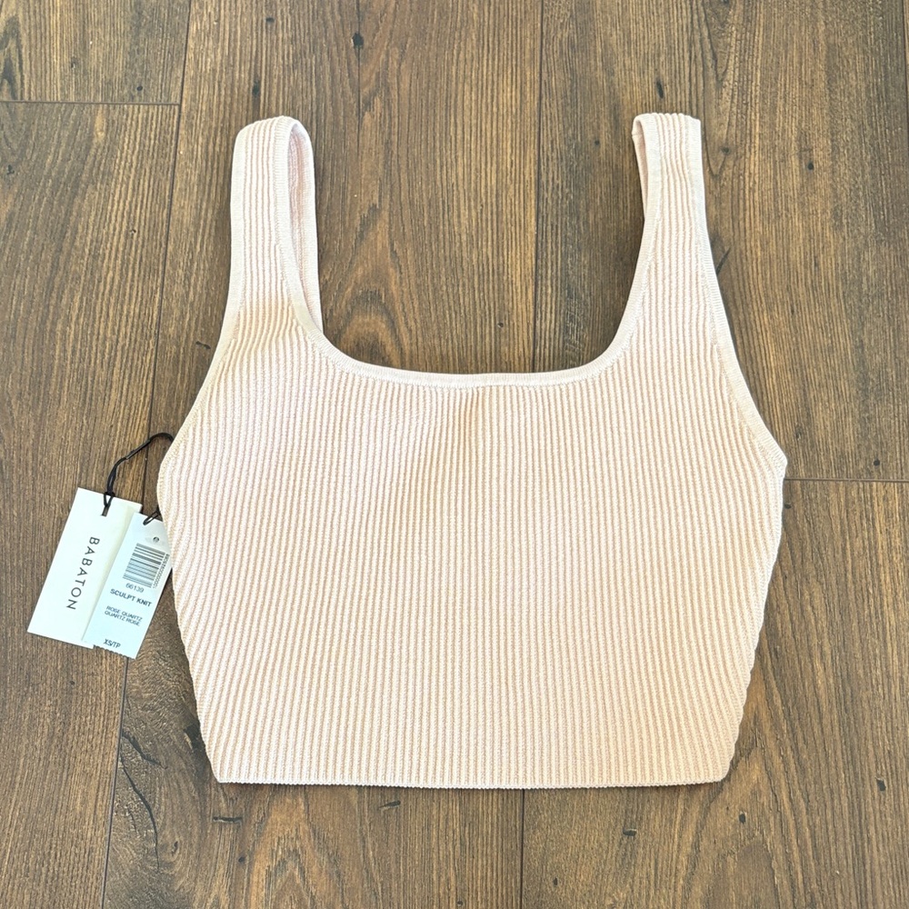 NWT Aritzia Babaton Sculpt Knit Squareneck Cropped Tank